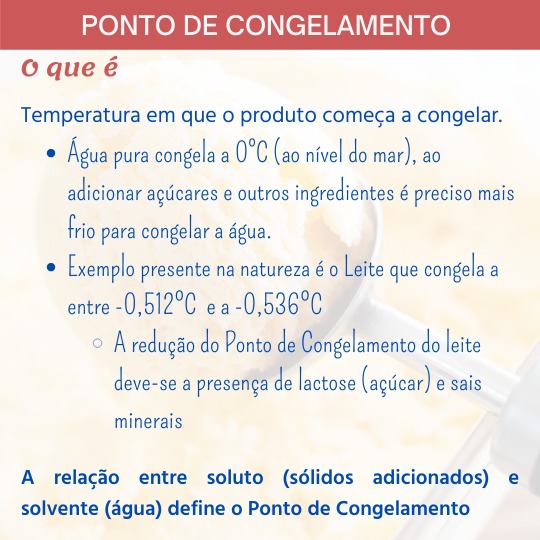 Sorvete, sorveteria, gelato, soft, consultoia de alimentos, consultoria sorvetes, ponto de congelamento, fórmula