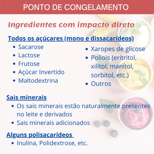 Sorvete, sorveteria, gelato, soft, consultoia de alimentos, consultoria sorvetes, ponto de congelamento, fórmula