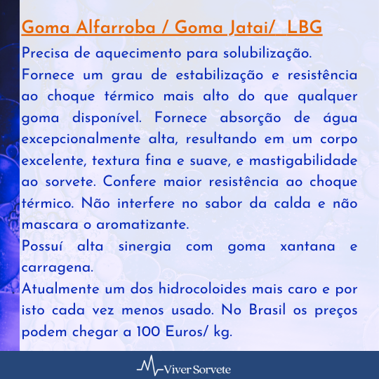 goma alfarroba, Sorvete, sorveteria, gelato, soft, consultoria de alimentos, consultoria sorvetes, rotulagem, hidrocoloides, liga neutra, estabilizantes industriais