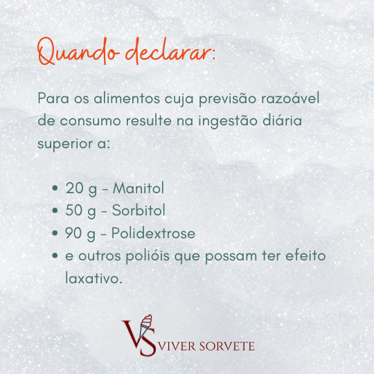 Edulcorante, efeito laxativo, polióis Sorvete, sorveteria, gelato, soft, açaí, consultoria de alimentos, consultoria sorvetes, rotulagem de sorvete, curso sorvete, curso rotulagem