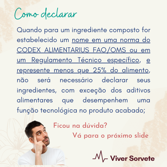 Ingrediente composto, Regulamento Técnico Específico, Sorvete, sorveteria, gelato, soft, açaí, consultoria de alimentos, consultoria sorvetes, rotulagem de sorvete, gelados comestíveis, curso sorvete, curso rotulagem 