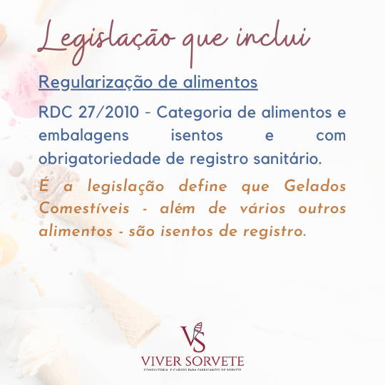 Legislação de Gelados Comestíveis, rotulagem, sorvete, sorveteria, gelato, açai, consultoria sorvete, consultoria alimentos, cursosorvete, curso rotulagem