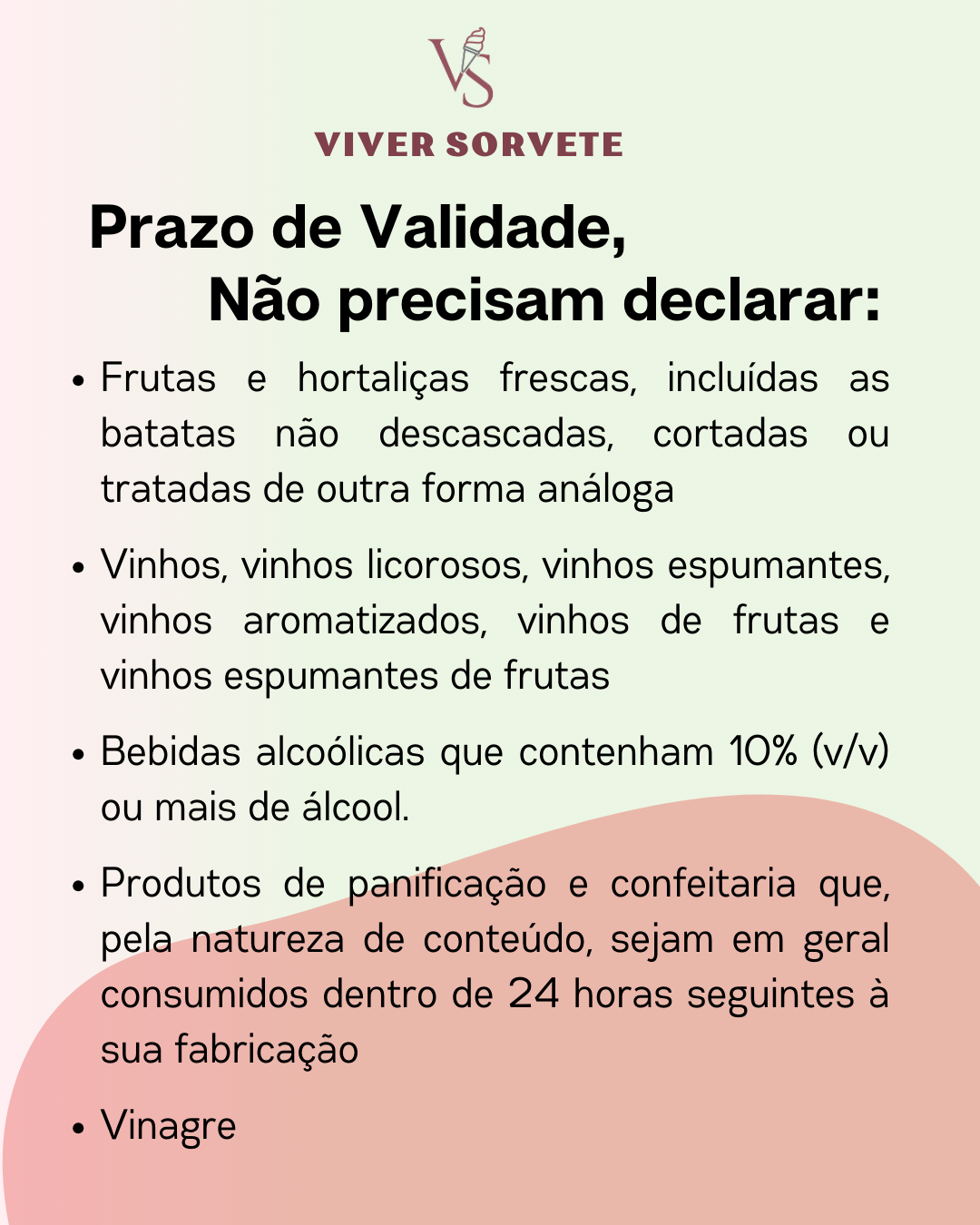 Alimentos sem prazo de validade