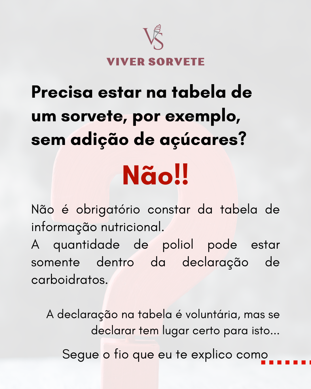 Poliol na Tabela de informação Nutricional