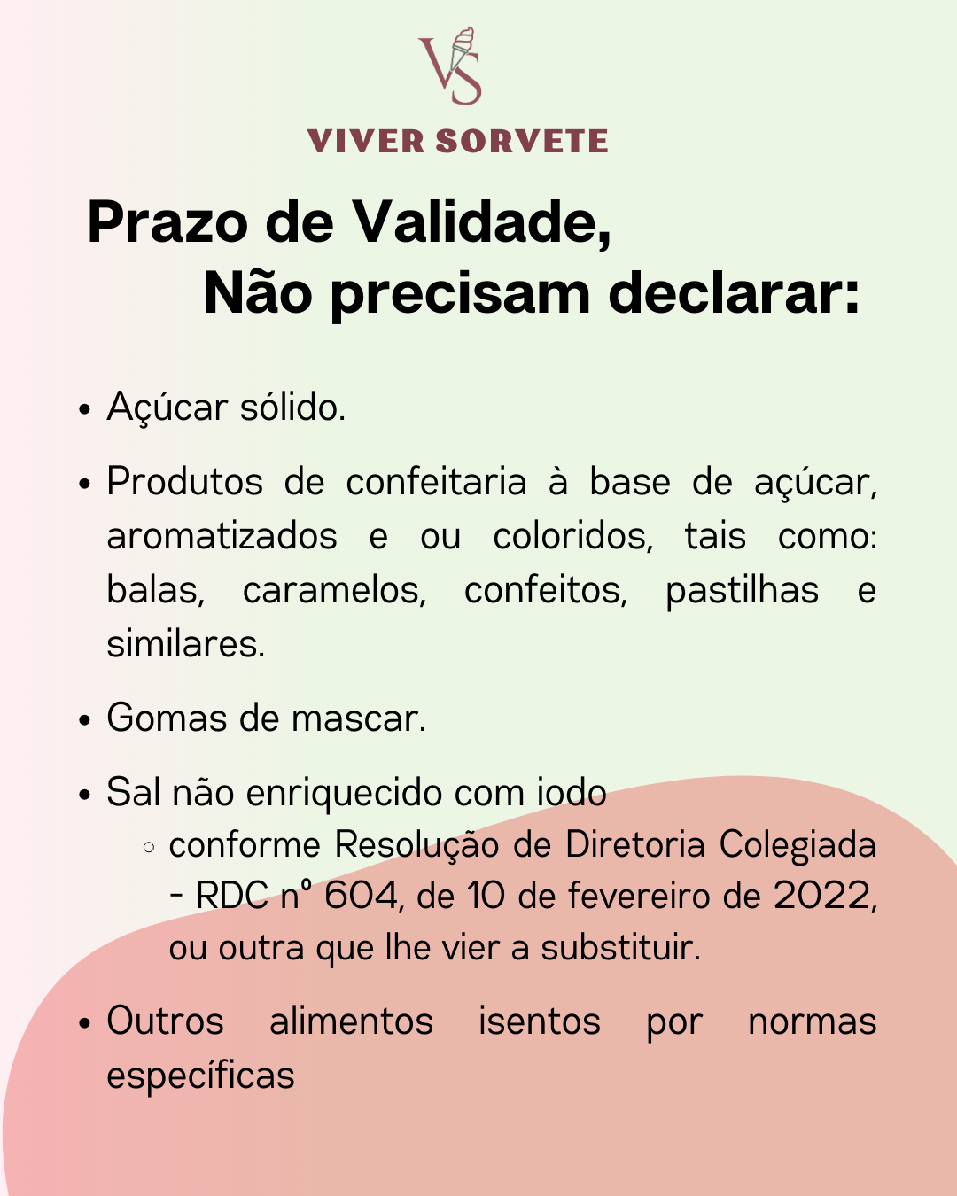 Alimentos sem prazo de validade